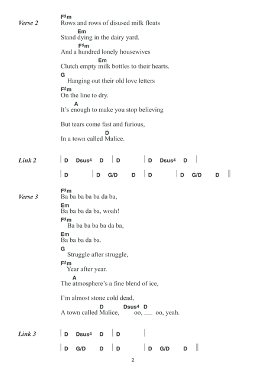 Town Called Malice Acoustic Guitar scores gallery preview page 2