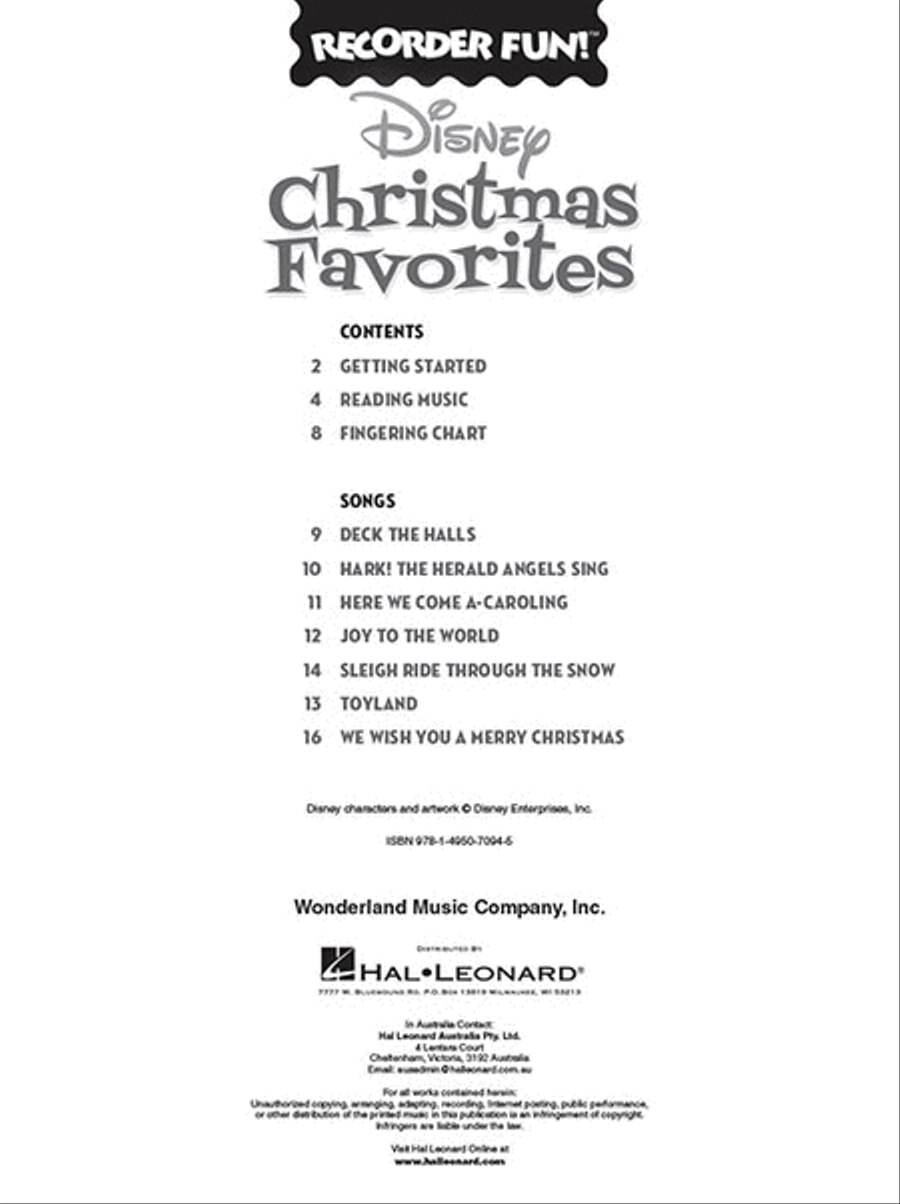 Disney Christmas Favorites Recorder scores gallery preview page 2