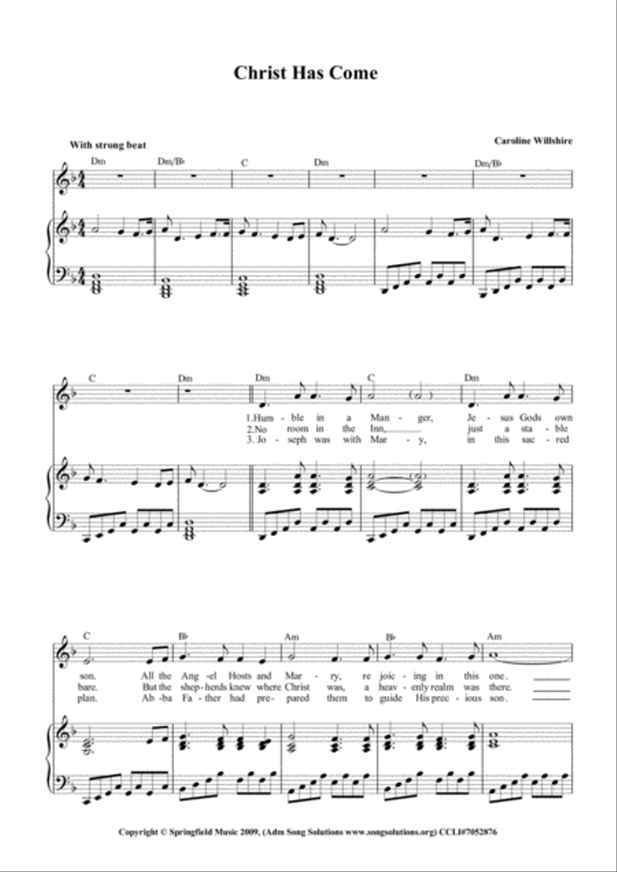 Christ Has Come Christ Has Come Voice scores gallery preview page 2
