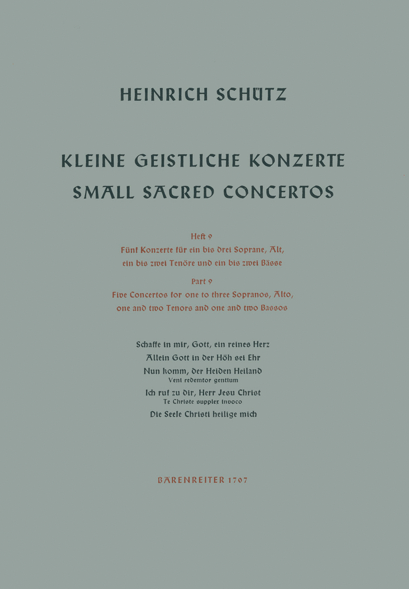 Small Sacred Concertos, Volume 9