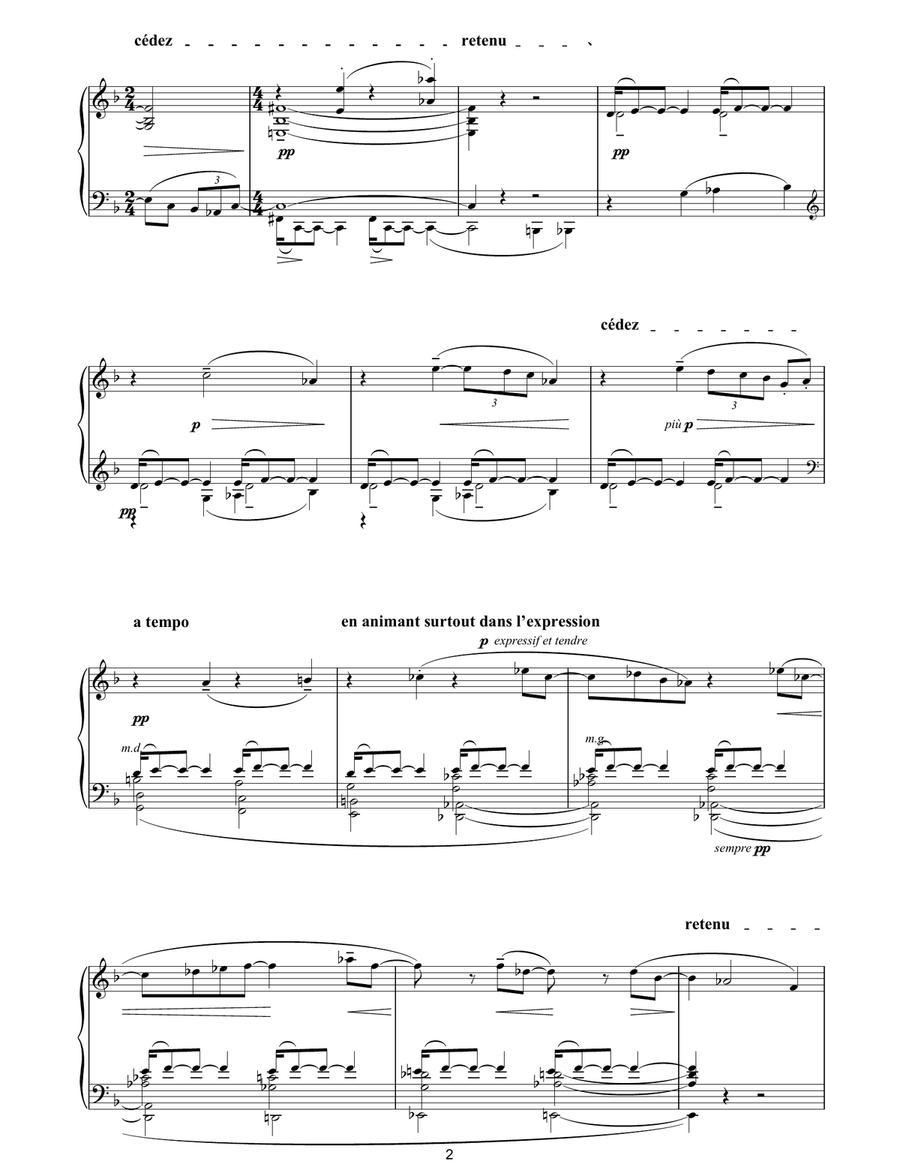 Des Pas Sur La Neige Des Pas Sur La Neige Piano Solo scores gallery preview page 2