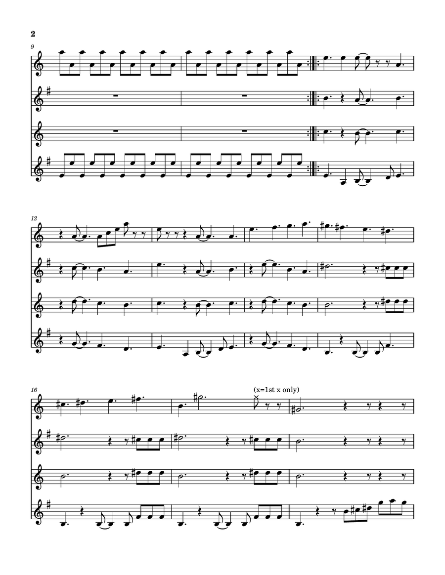 The Return Of The Giant Hogweed Saxophone Quartet scores gallery preview page 3