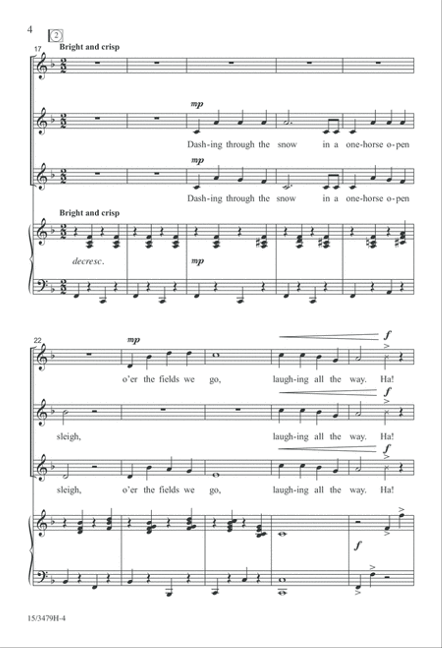 A Jolly, Jingling Carol Medley SSA scores gallery preview page 4