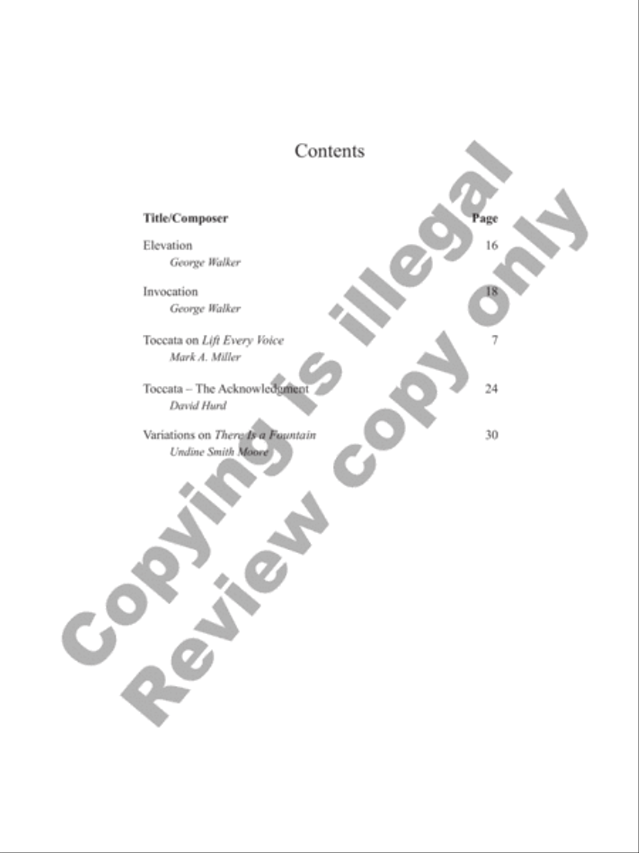African-American Organ Music Anthology, Volume 9 Organ scores gallery preview page 2