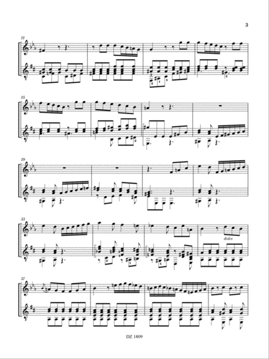 Adagio ma non troppo 43b Classical Guitar scores gallery preview page 3