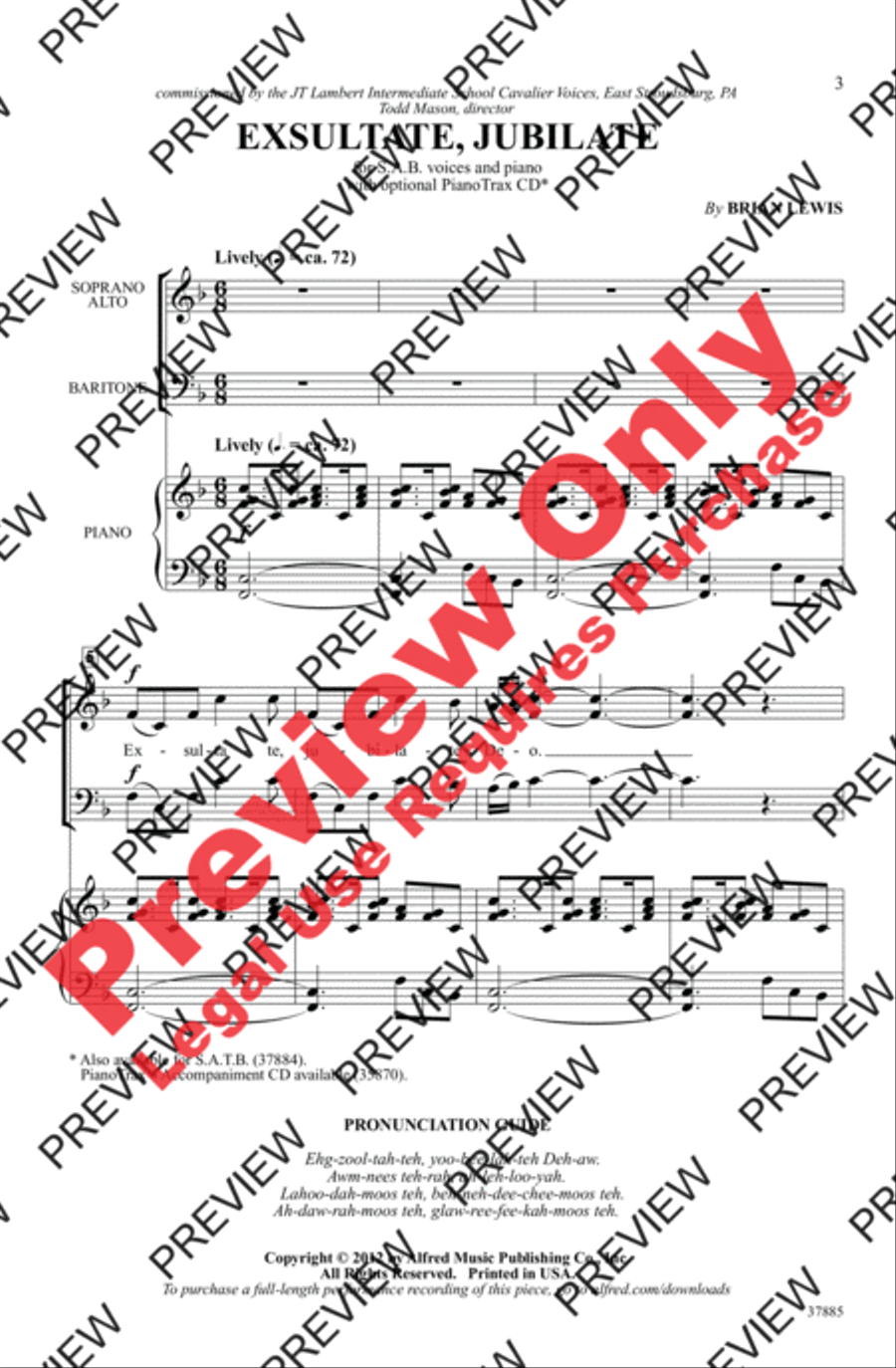 Exsultate, Jubilate 3-Part scores gallery preview page 3