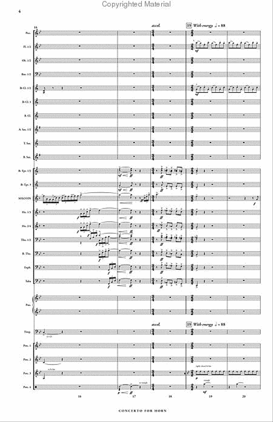 Concerto for Horn & Symphonic Band Concert Band scores gallery preview page 5
