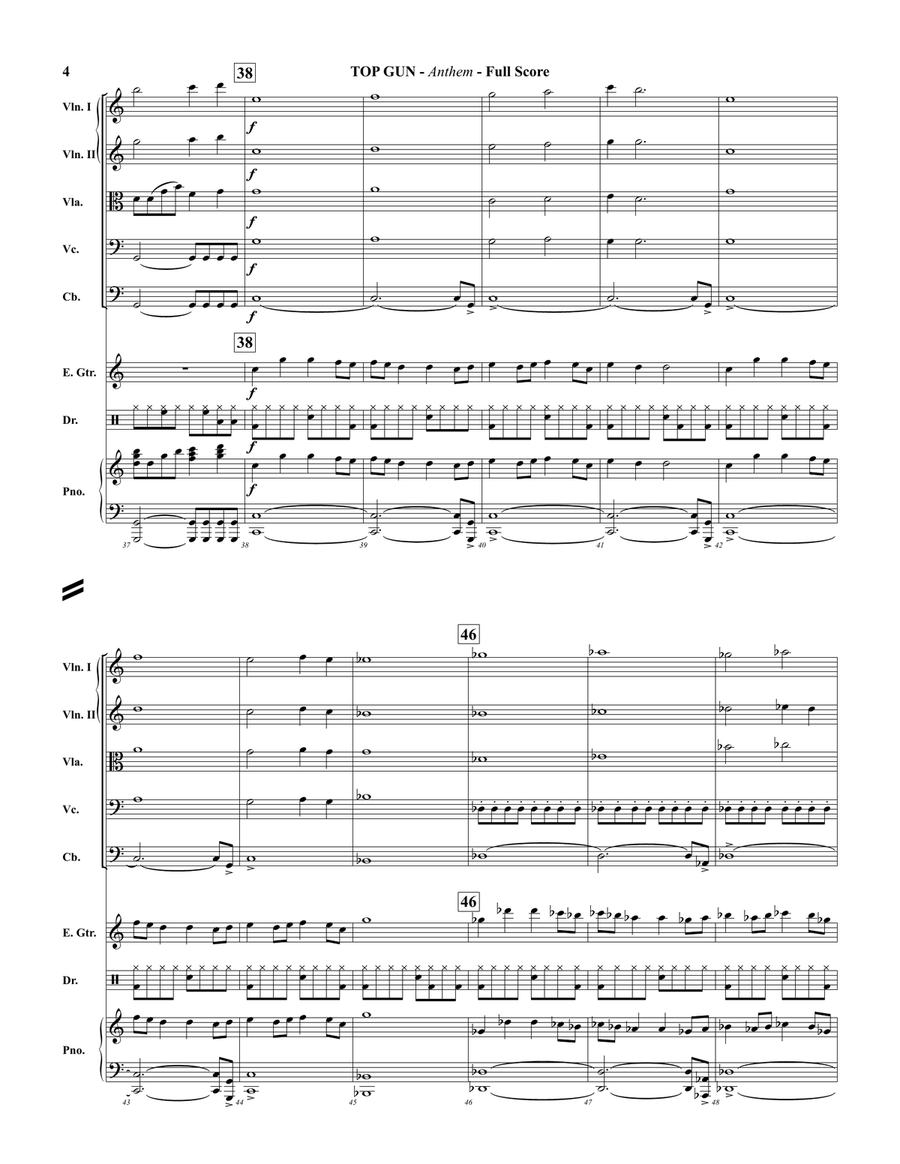 Top Gun Anthem String Orchestra scores gallery preview page 4