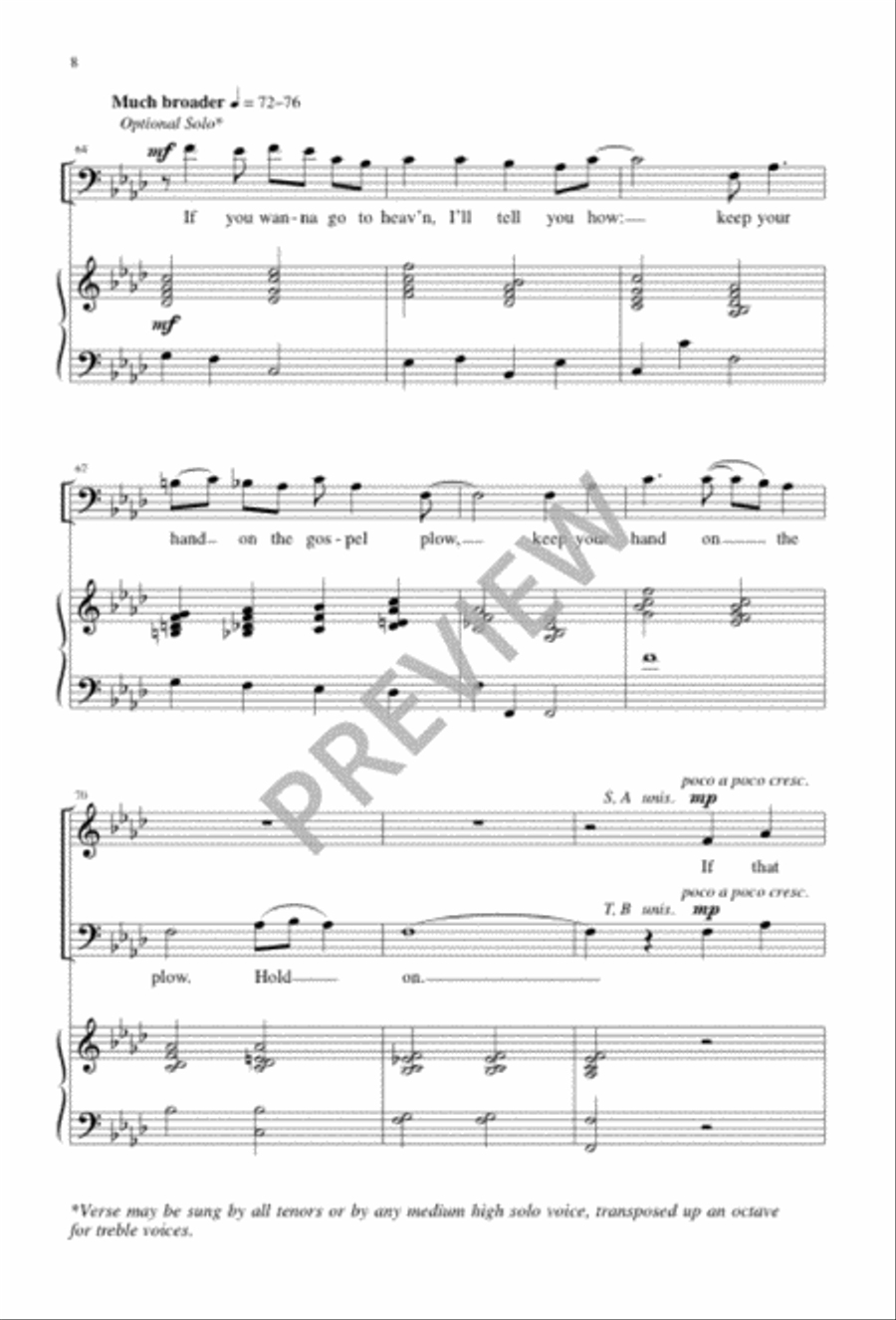 Hold On - SATB edition Hold On - SATB edition 4-Part scores gallery preview page 8