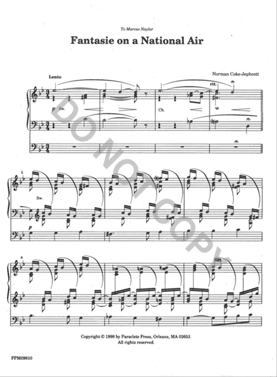 Fantaisie on a National Air Organ scores gallery preview page 2