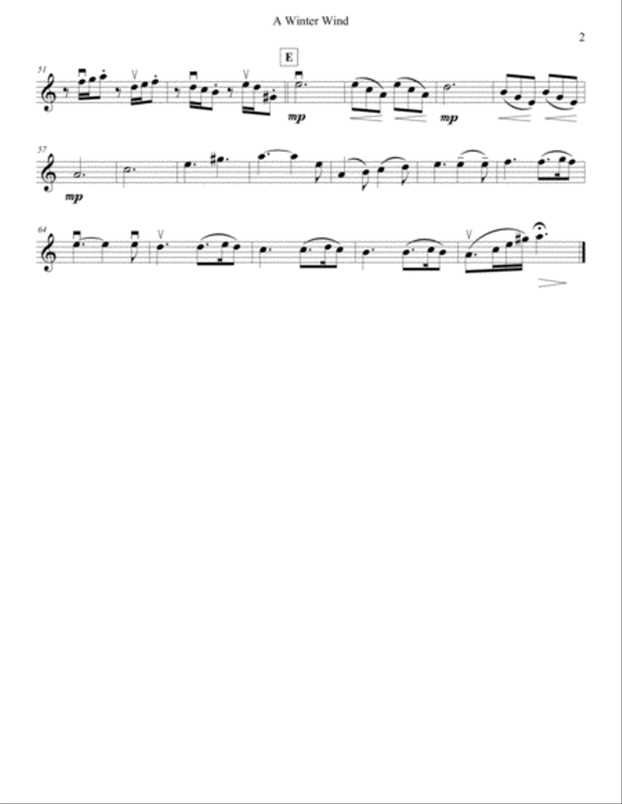A Winter Wind - for string quartet or quintet String Quartet scores gallery preview page 4