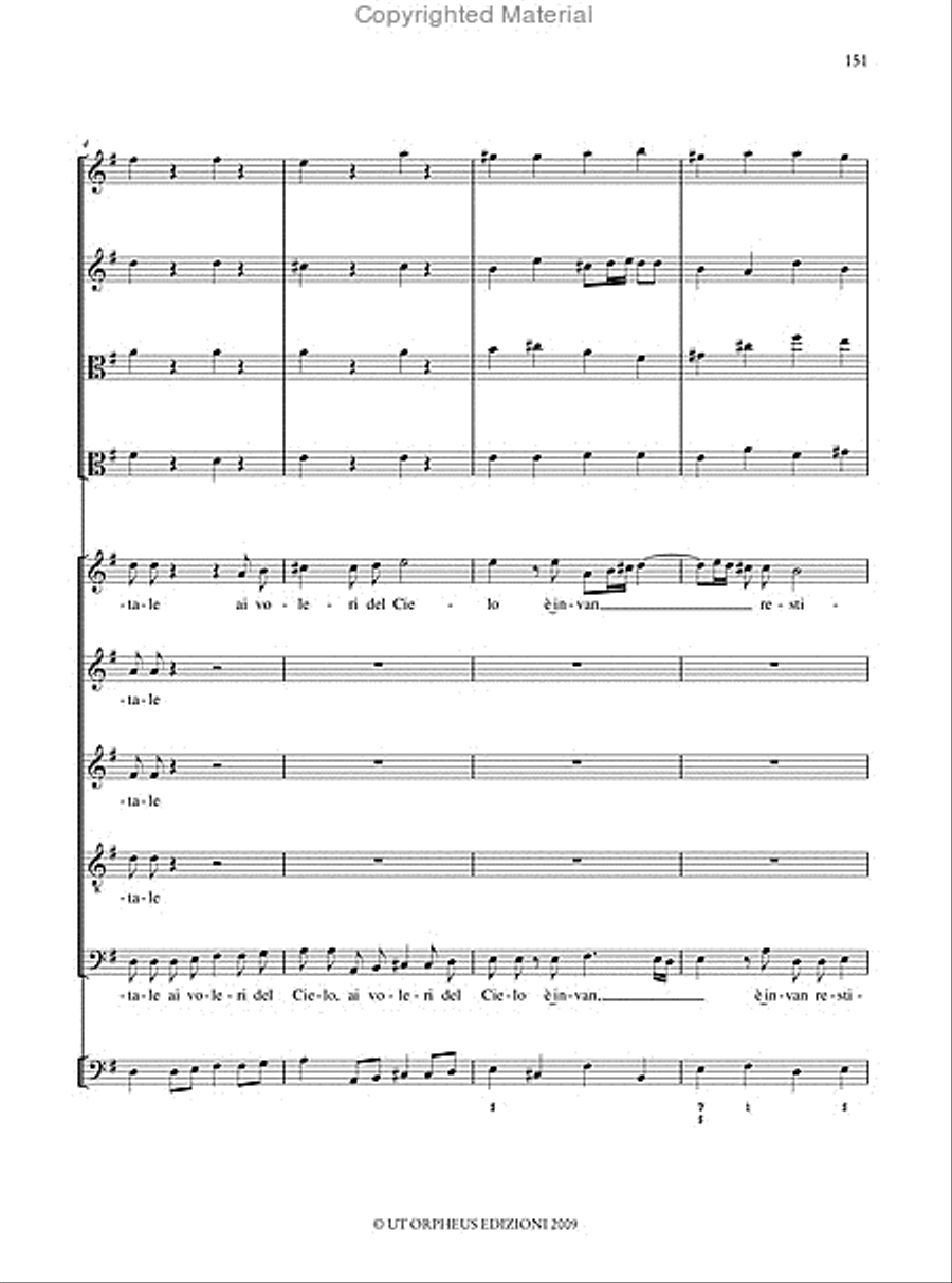 Giona. Oratorio for 5 Voices (SSATB), Strings and Continuo (Modena 1689). Critical Edition SSATB scores gallery preview page 20