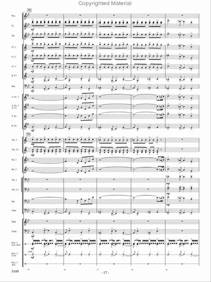 As If On Wings Concert Band scores gallery preview page 16
