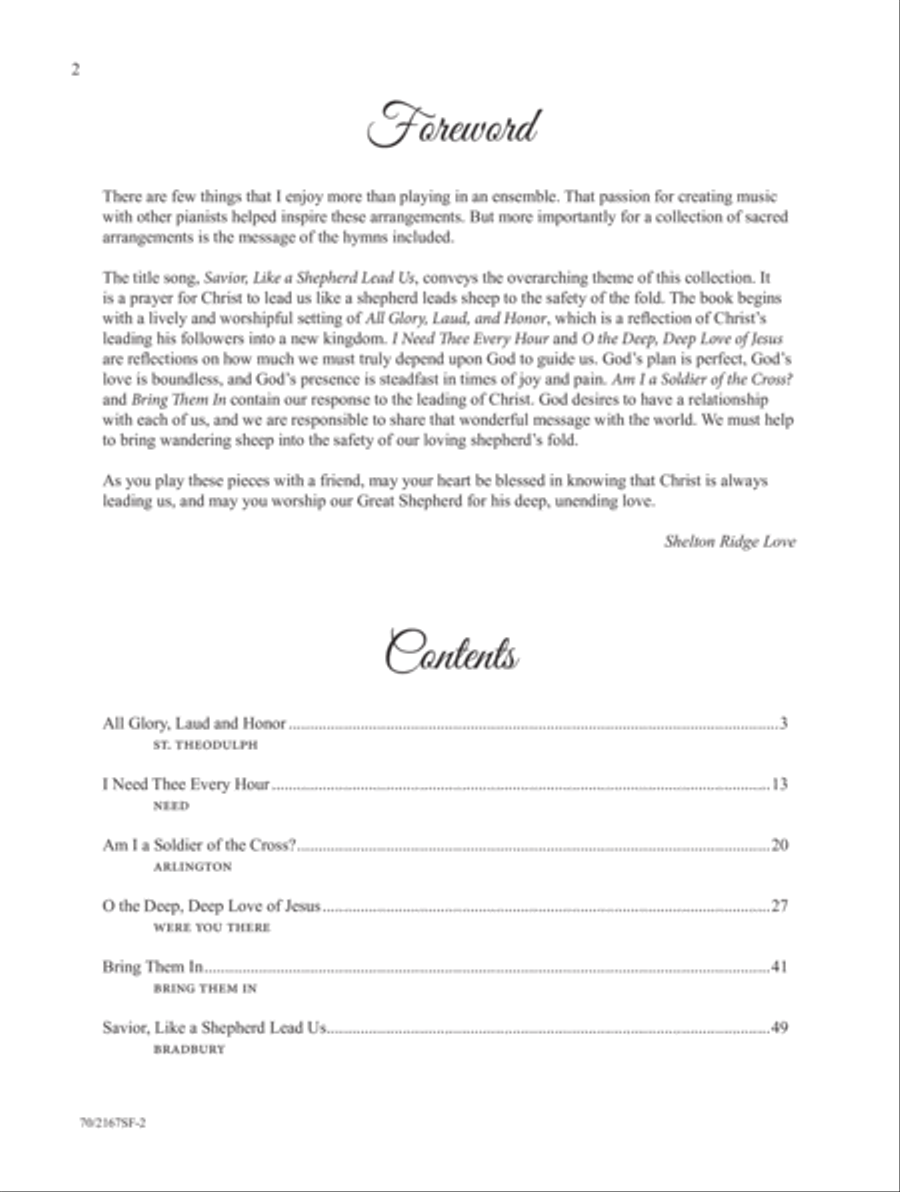 Savior, Lead Us Savior, Lead Us Piano Duet scores gallery preview page 2