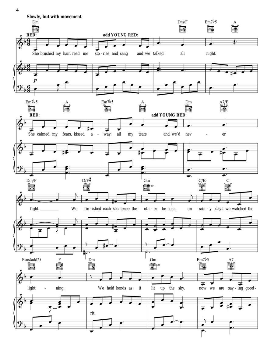 Saying Goodbye Piano, Vocal, Guitar scores gallery preview page 4
