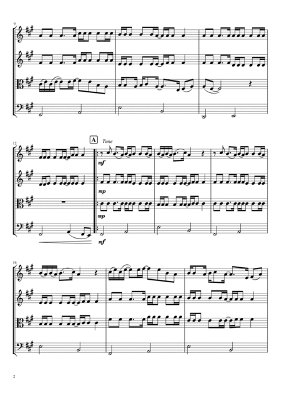 Wonderwall String Quartet scores gallery preview page 2