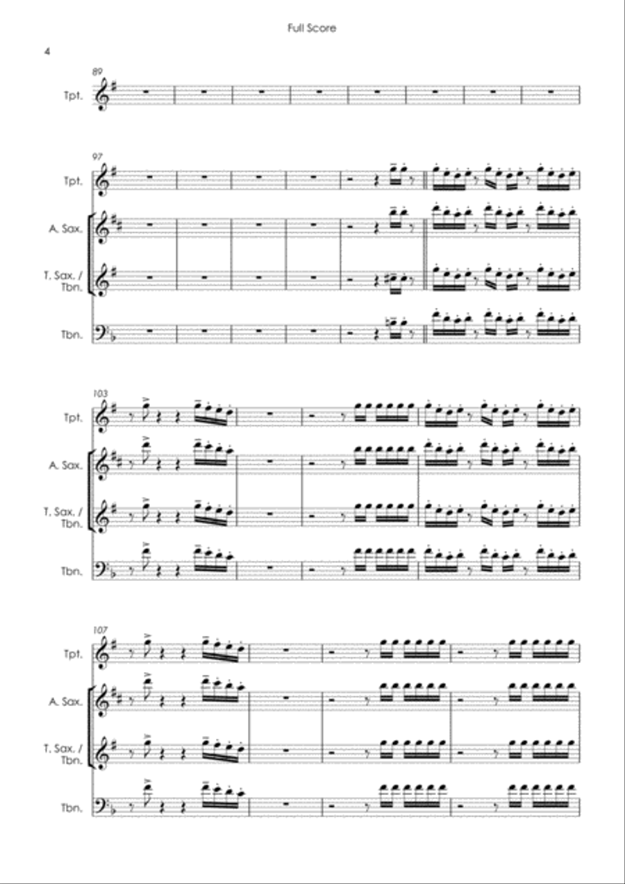 Uptown Funk Tenor Saxophone scores gallery preview page 6