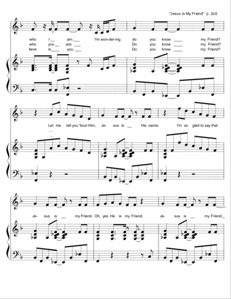 Jesus Is My Friend Jesus Is My Friend Voice scores gallery preview page 3