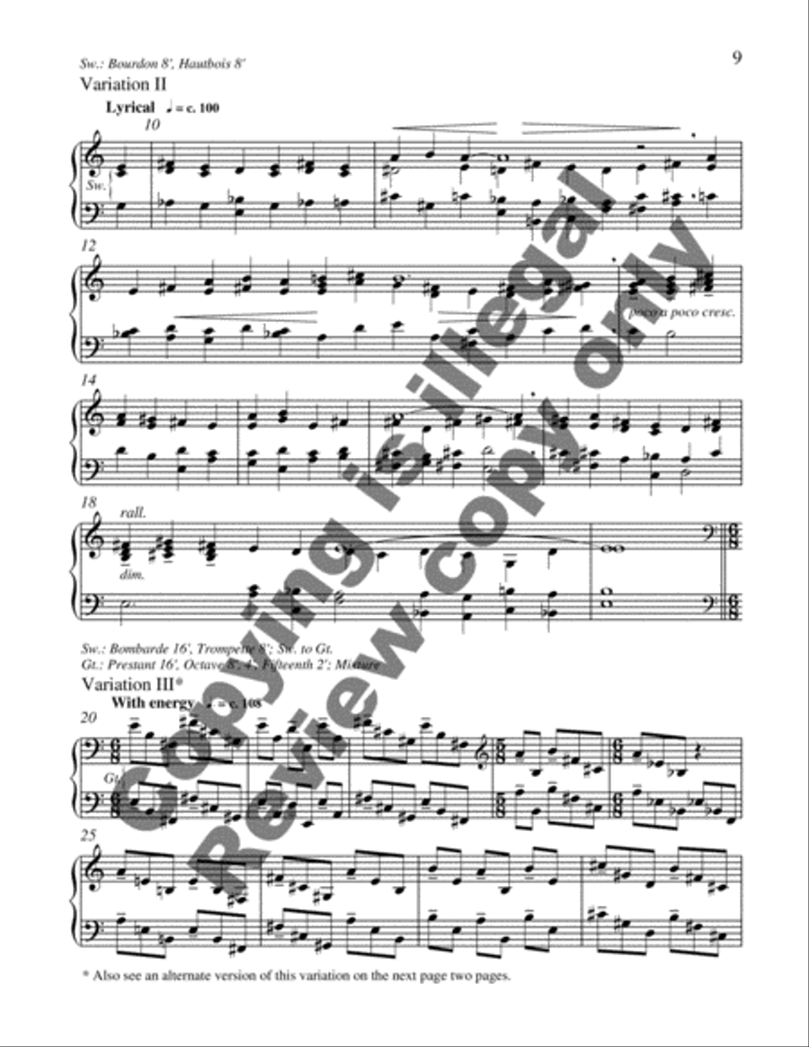 Variations on Veni Creator Spiritus Organ scores gallery preview page 10