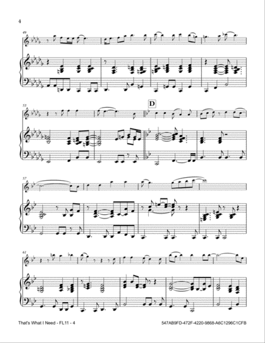 That's What I Need That's What I Need Flute Solo scores gallery preview page 4