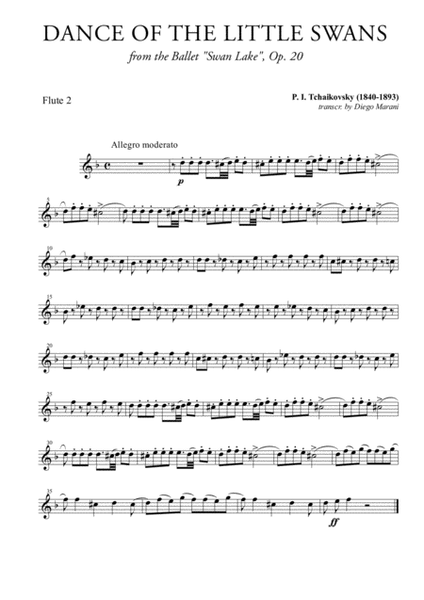 Dance of the Little Swans for Flute Quartet image number null