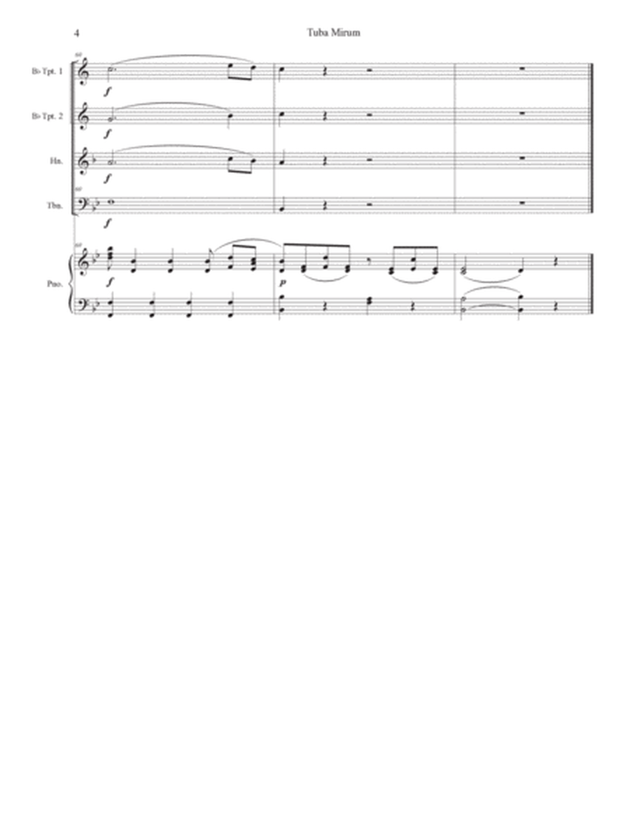 Tuba Mirum (Brass Quartet and Piano) image number null