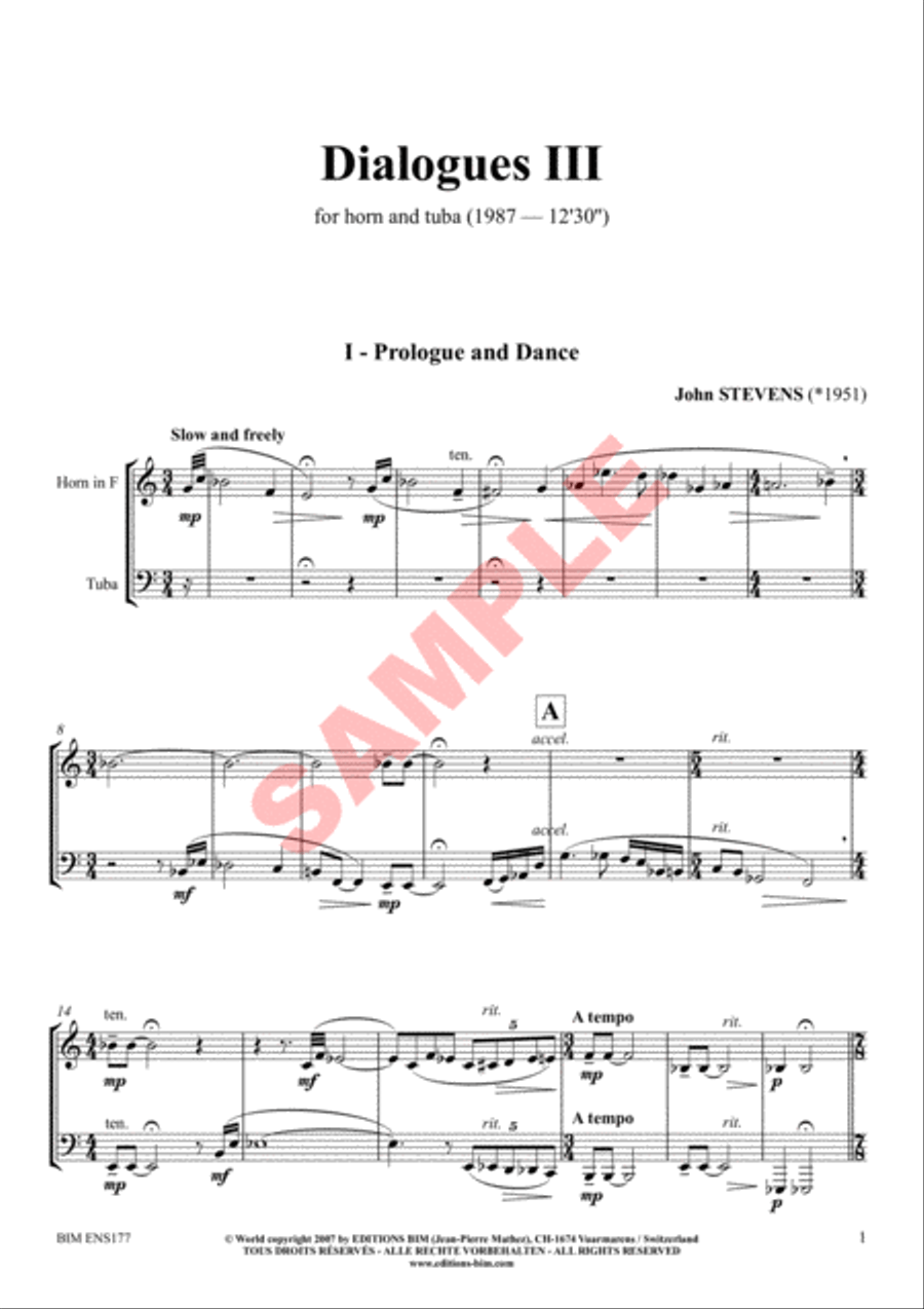Dialogues III Horn scores gallery preview page 2