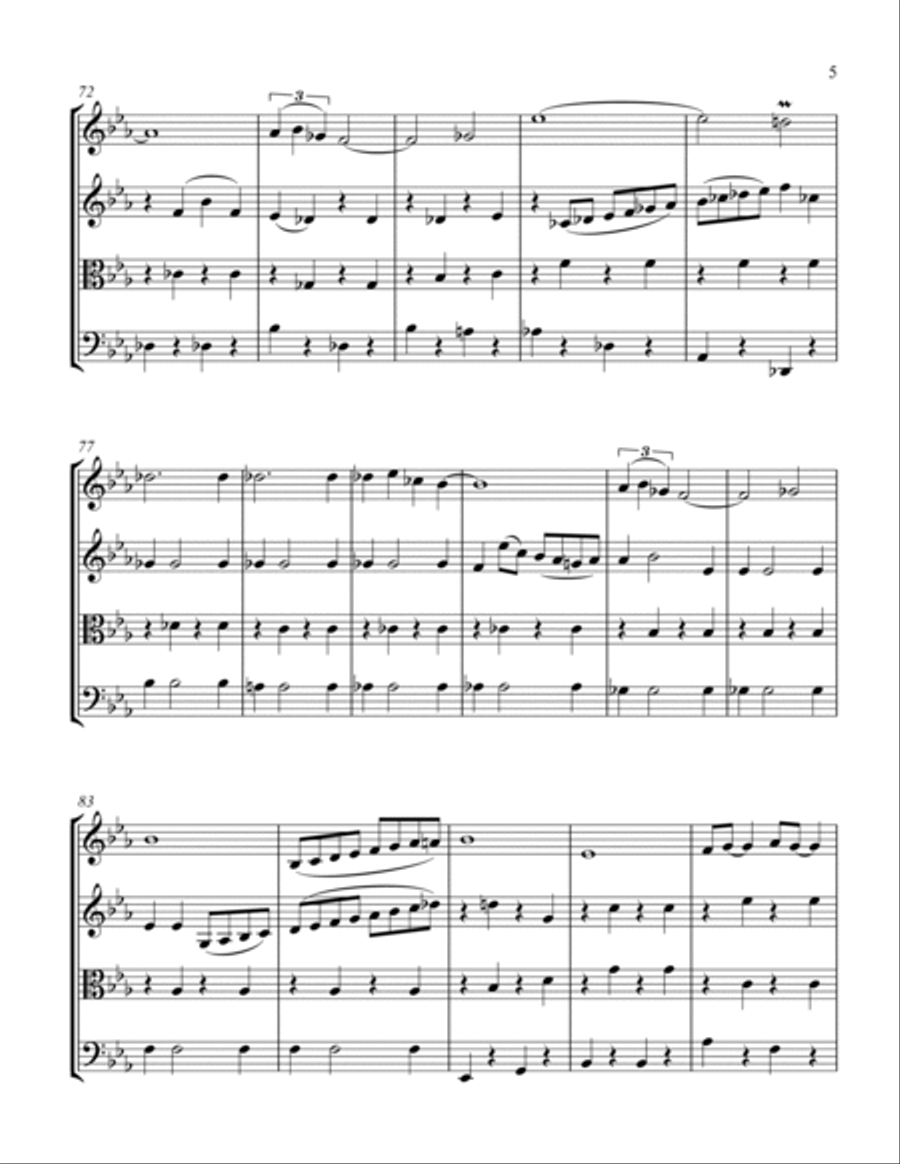 The Way You Look Tonight String Quartet scores gallery preview page 5