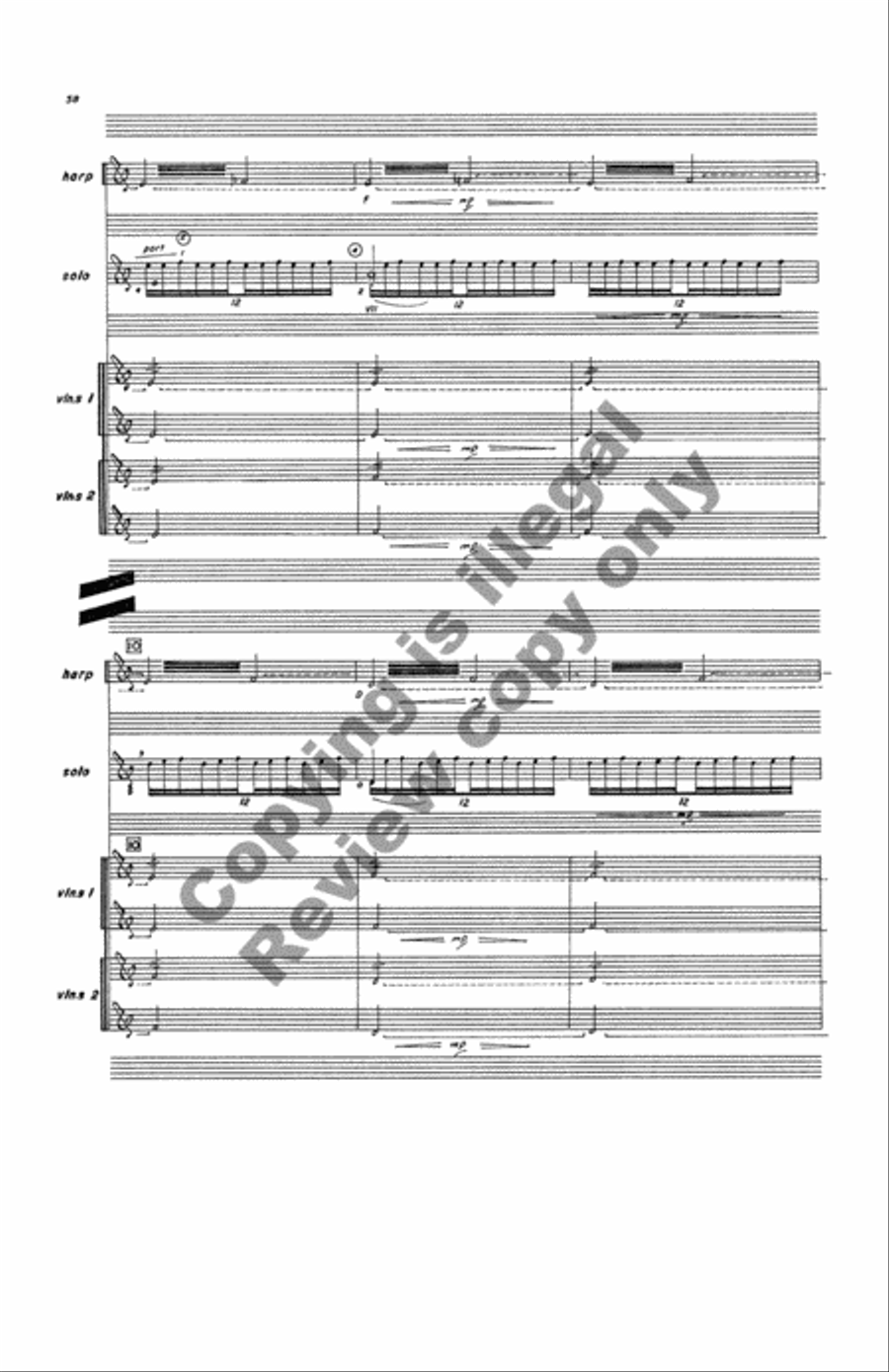 Zingari, Concerto for Guitar and Orchestra Orchestra scores gallery preview page 17