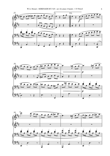 W. A. Mozart - Serenade KV. 525 ''Eine kleine Nachtmusik'' for piano 4 hands - III. mov. image number null