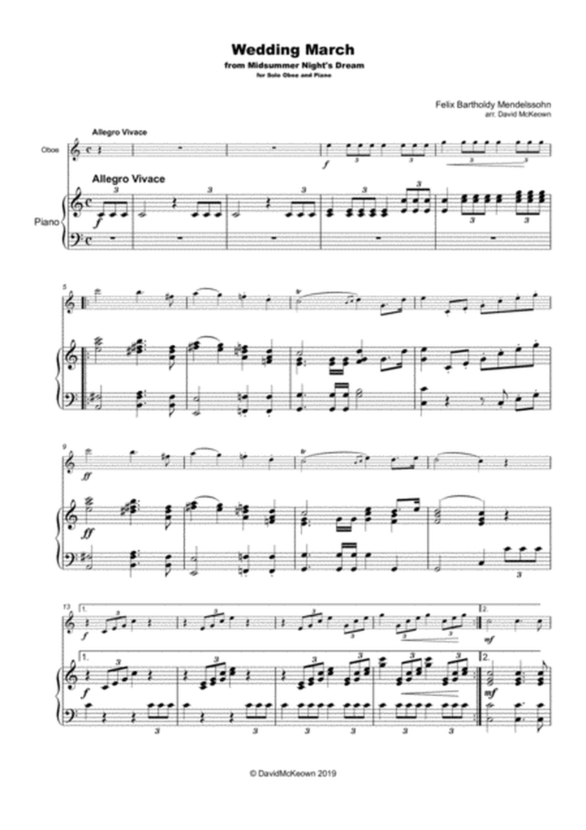 Wedding March by Mendelssohn, for Solo Oboe and Piano image number null