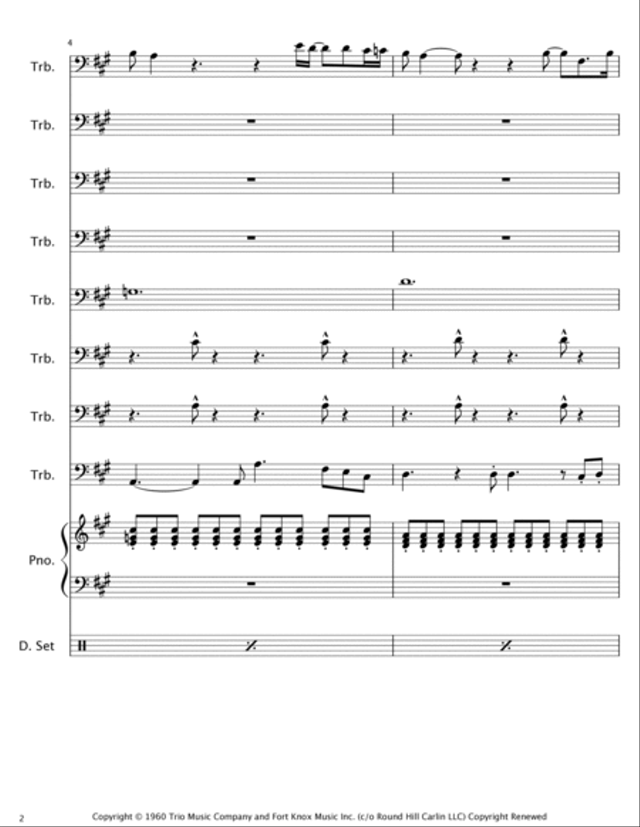 Please Come Home For Christmas - Score Only Large Ensemble scores gallery preview page 2