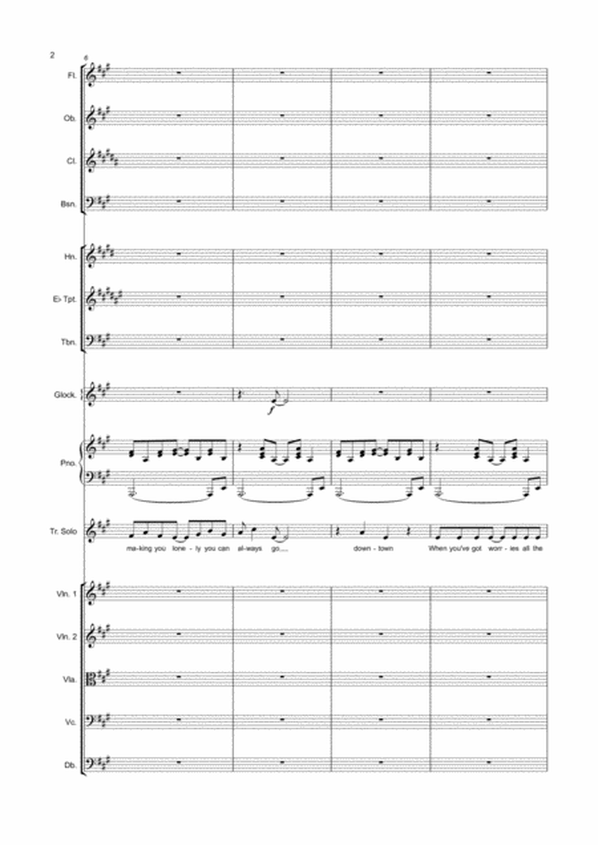 Downtown - Orchestral Arrangement w/piano - A Major