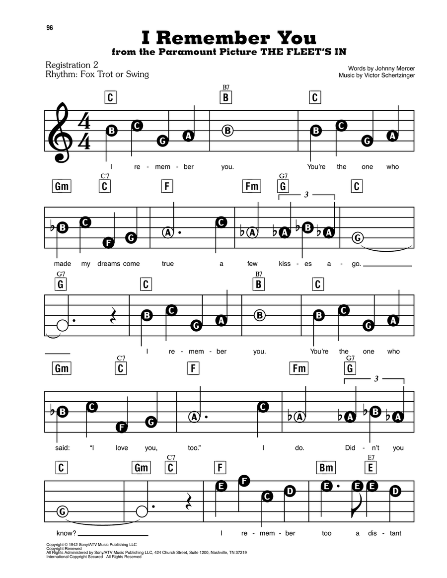 I Remember You (from The Fleet's In)