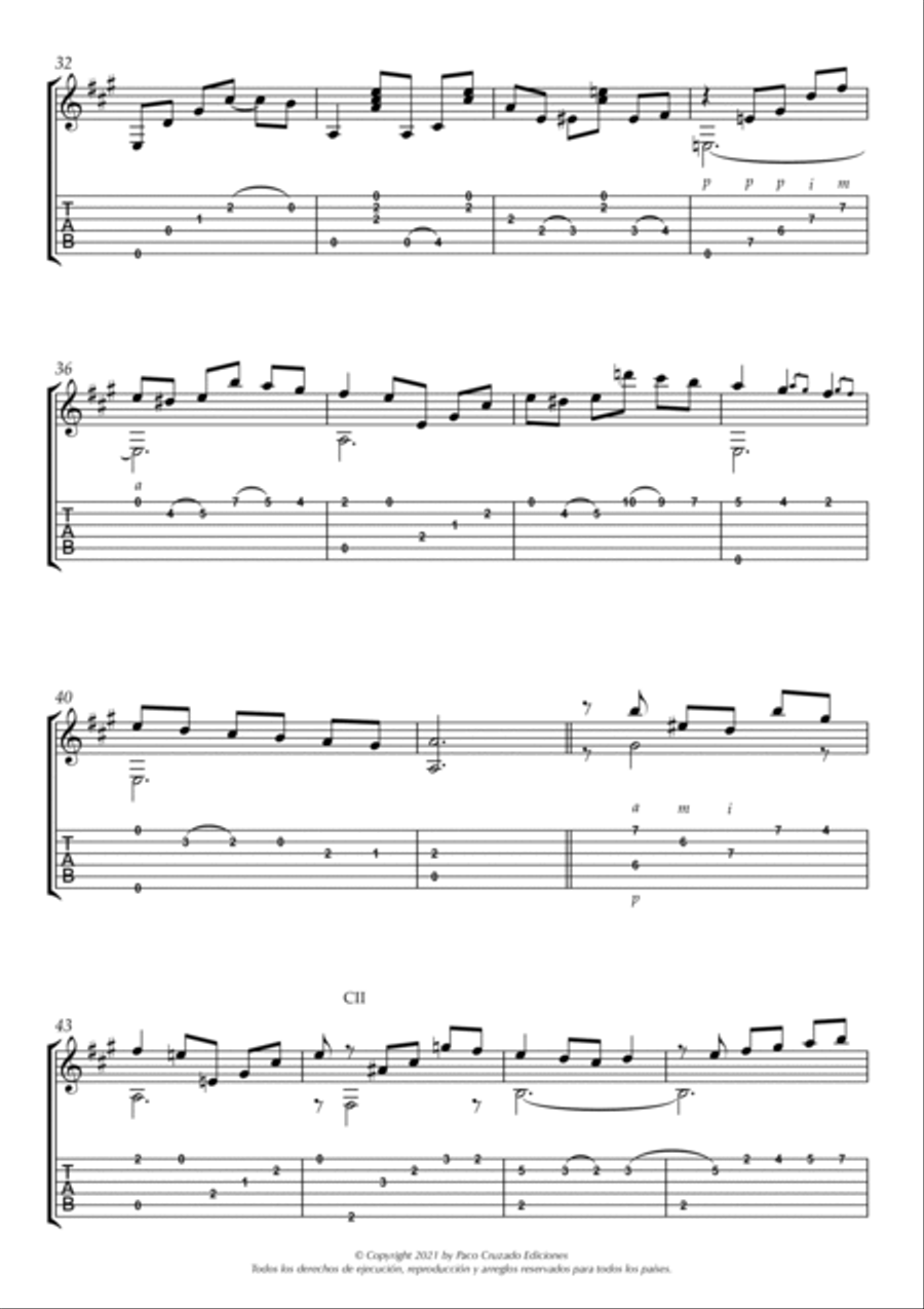 Algazara Algazara Guitar Tablature scores gallery preview page 5
