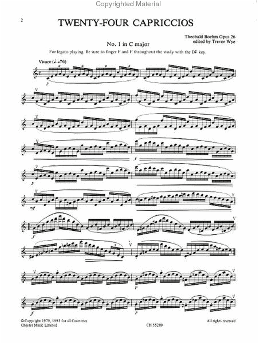 24 Capriccios for Solo Flute Flute Solo scores gallery preview page 2