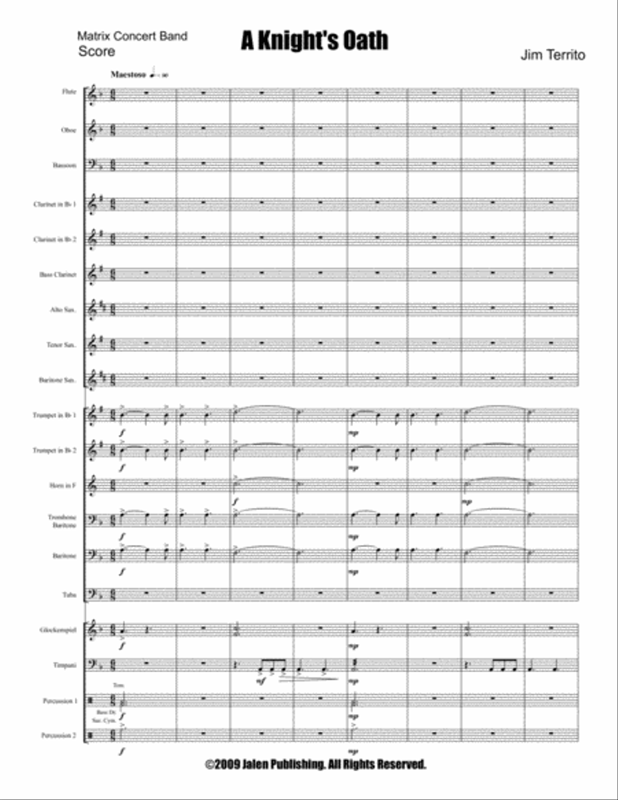 A Knight's Oath Concert Band scores gallery preview page 2