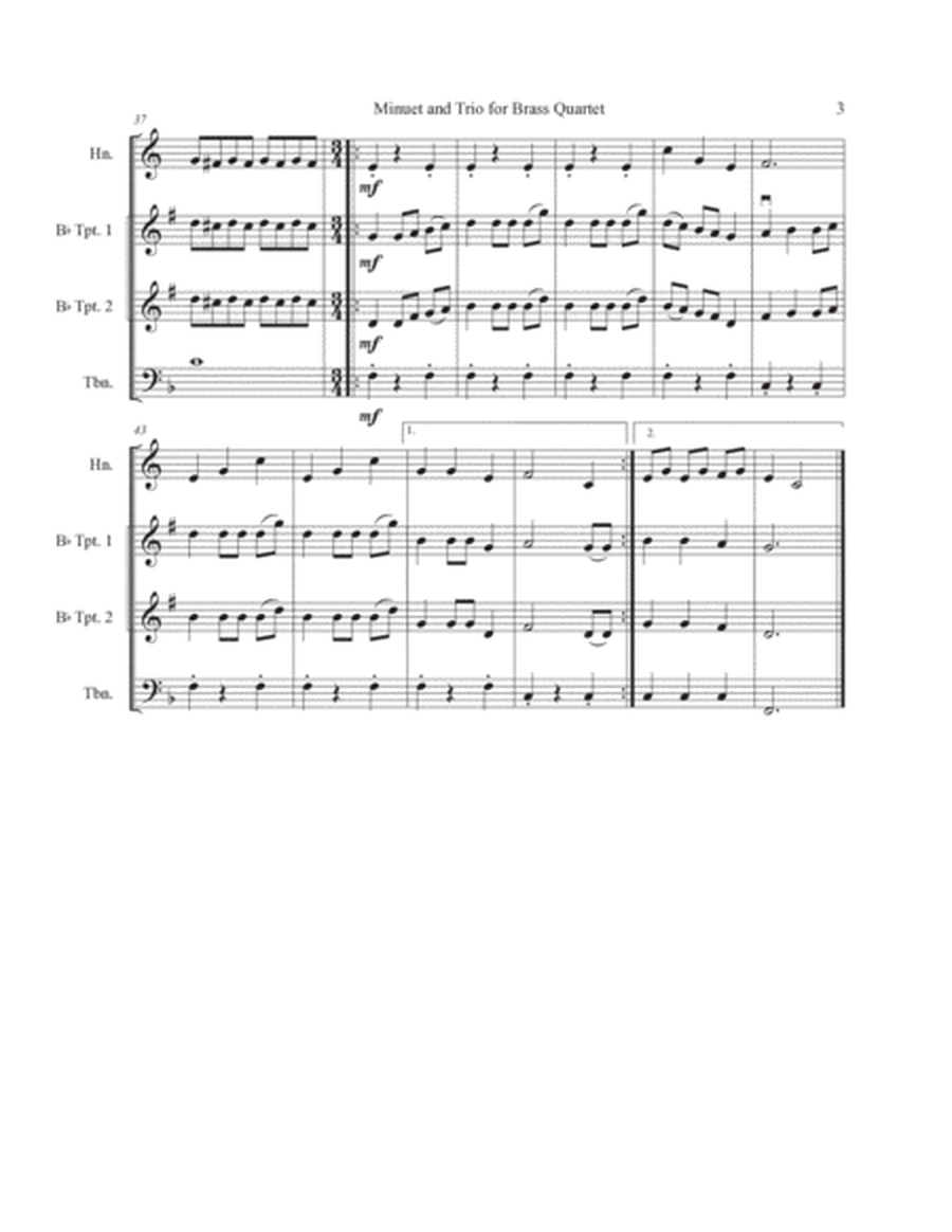 Minuet and Trio for Brass Quartet image number null