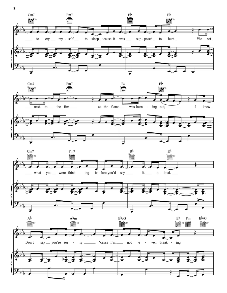 Every Time You Lie Piano, Vocal, Guitar scores gallery preview page 2