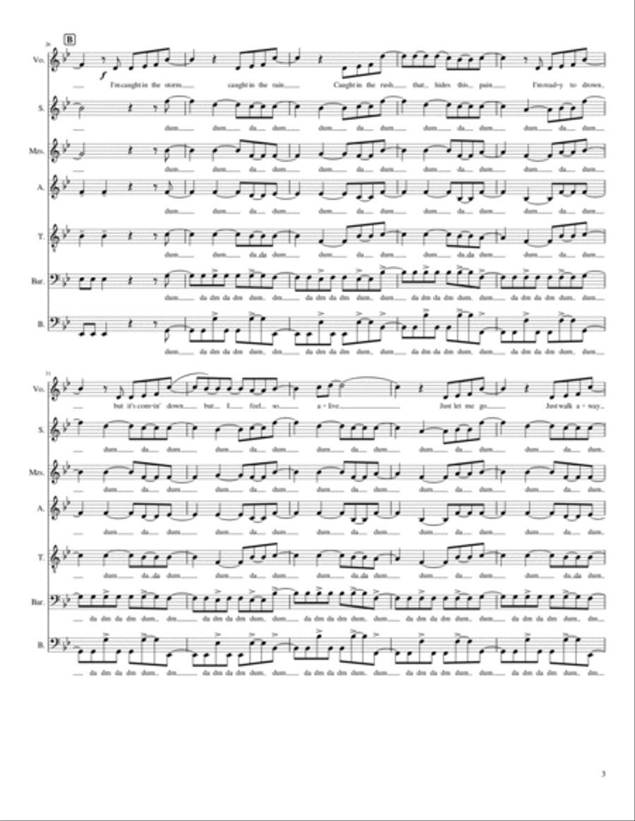 Caught In The Storm A Cappella scores gallery preview page 3