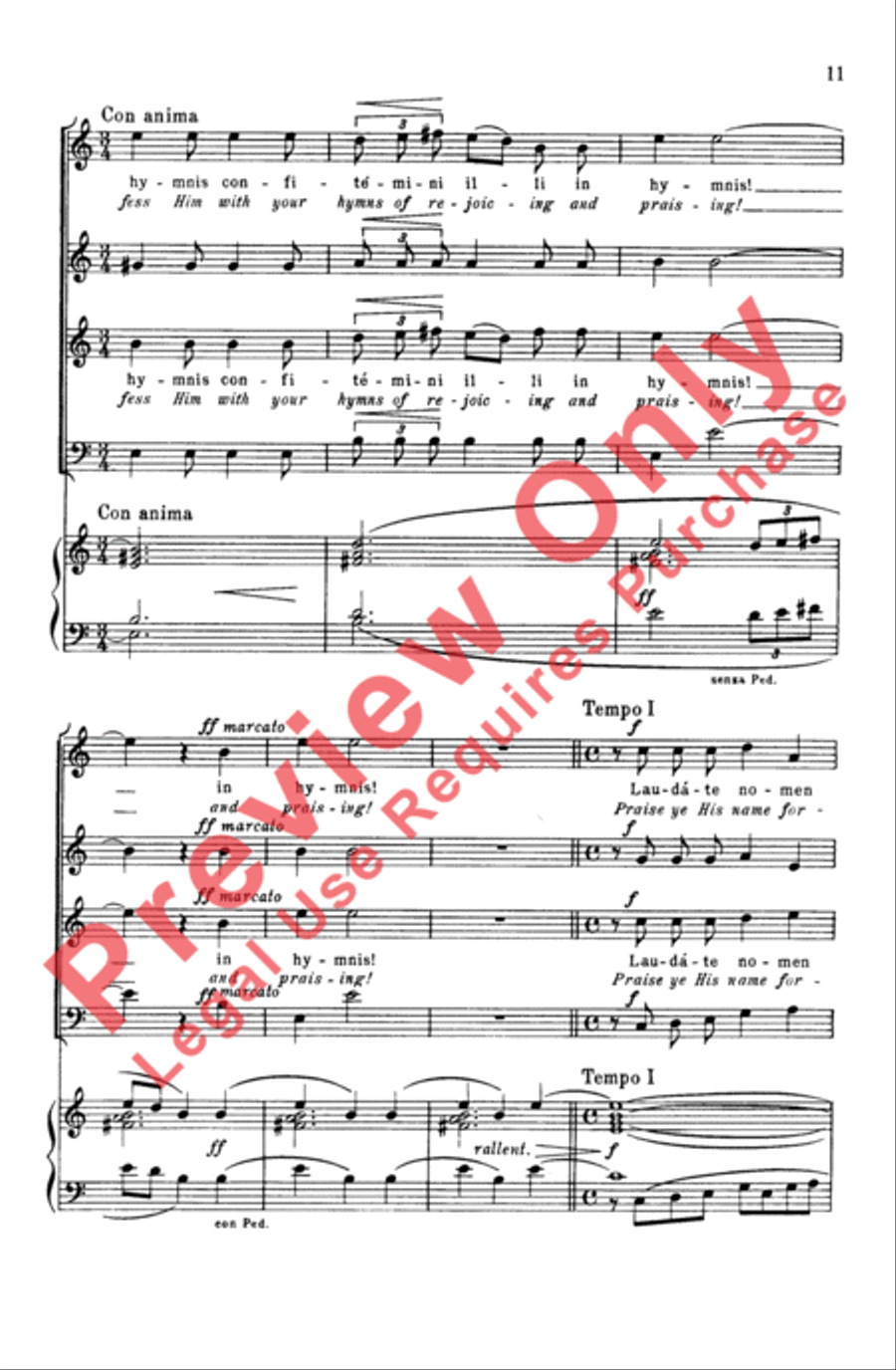 Jubilate Deo Omnis Terra (Psalm 99) 4-Part scores gallery preview page 11