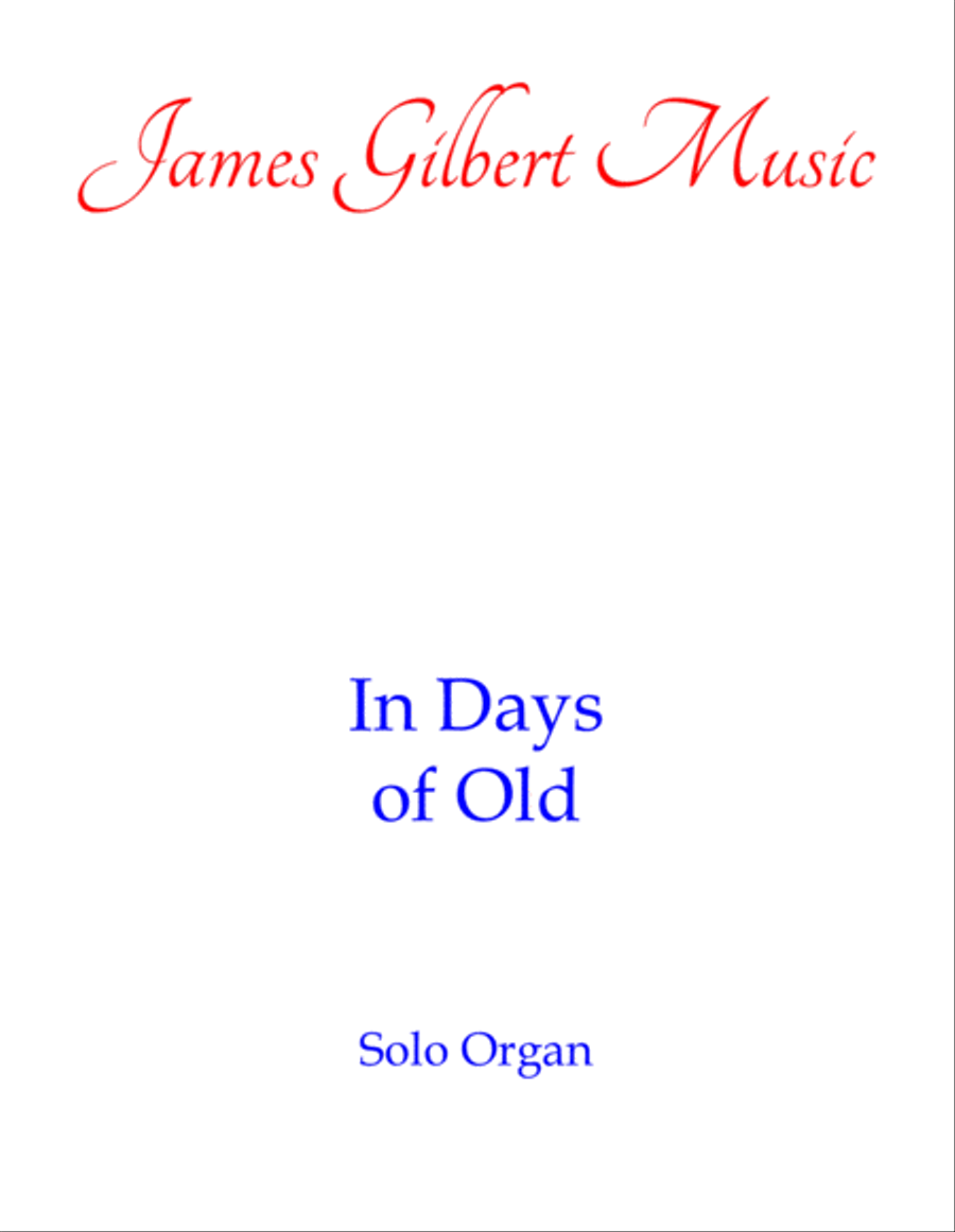 In Days Of Old [ST MATTHEW] Organ Solo scores gallery preview page 1