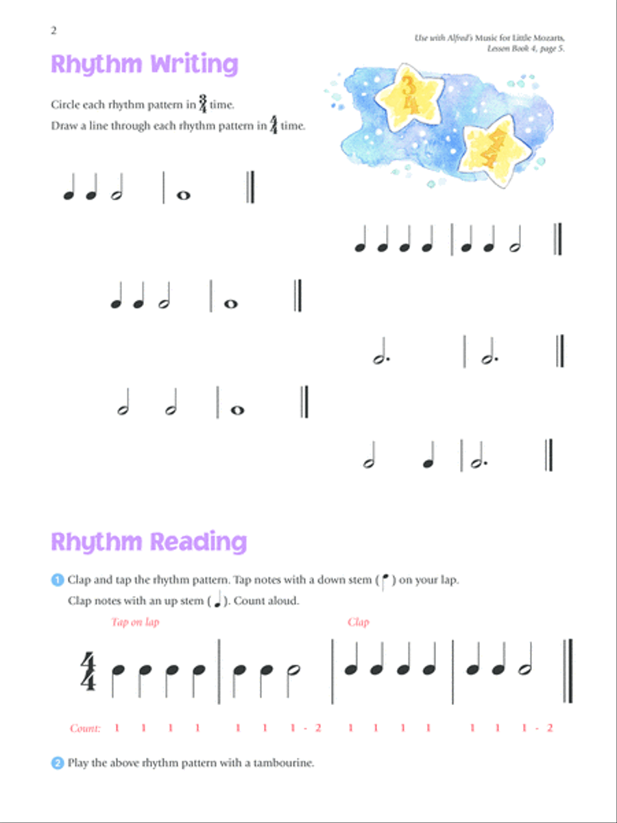 Music for Little Mozarts -- Rhythm Speller, Book 4 Piano Method scores gallery preview page 3