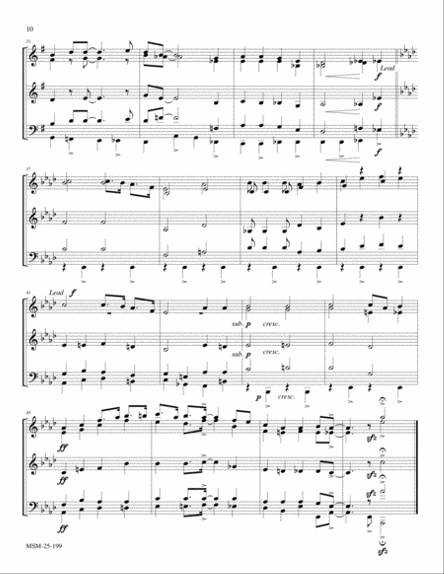 Go Tell It on the Mountain (Go Tell It) Brass Quintet scores gallery preview page 3