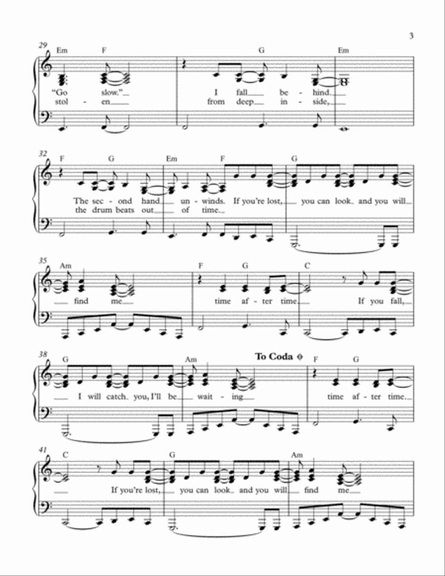 Time After Time Voice scores gallery preview page 3