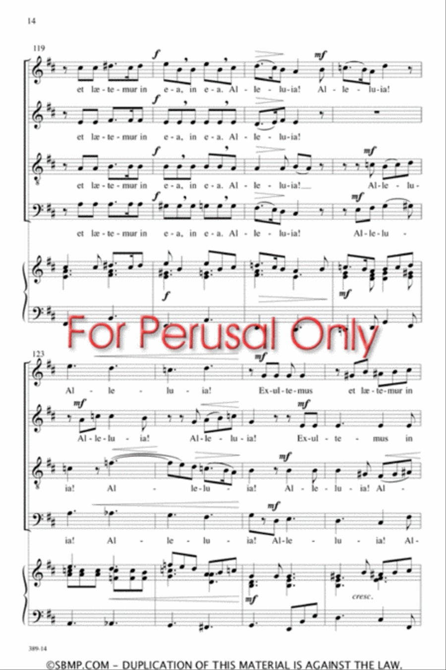Haec Dies - SATB Octavo 4-Part scores gallery preview page 13