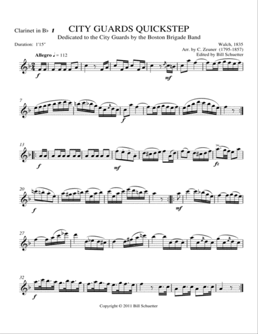 City Guards Quickstep Clarinet Duet scores gallery preview page 2