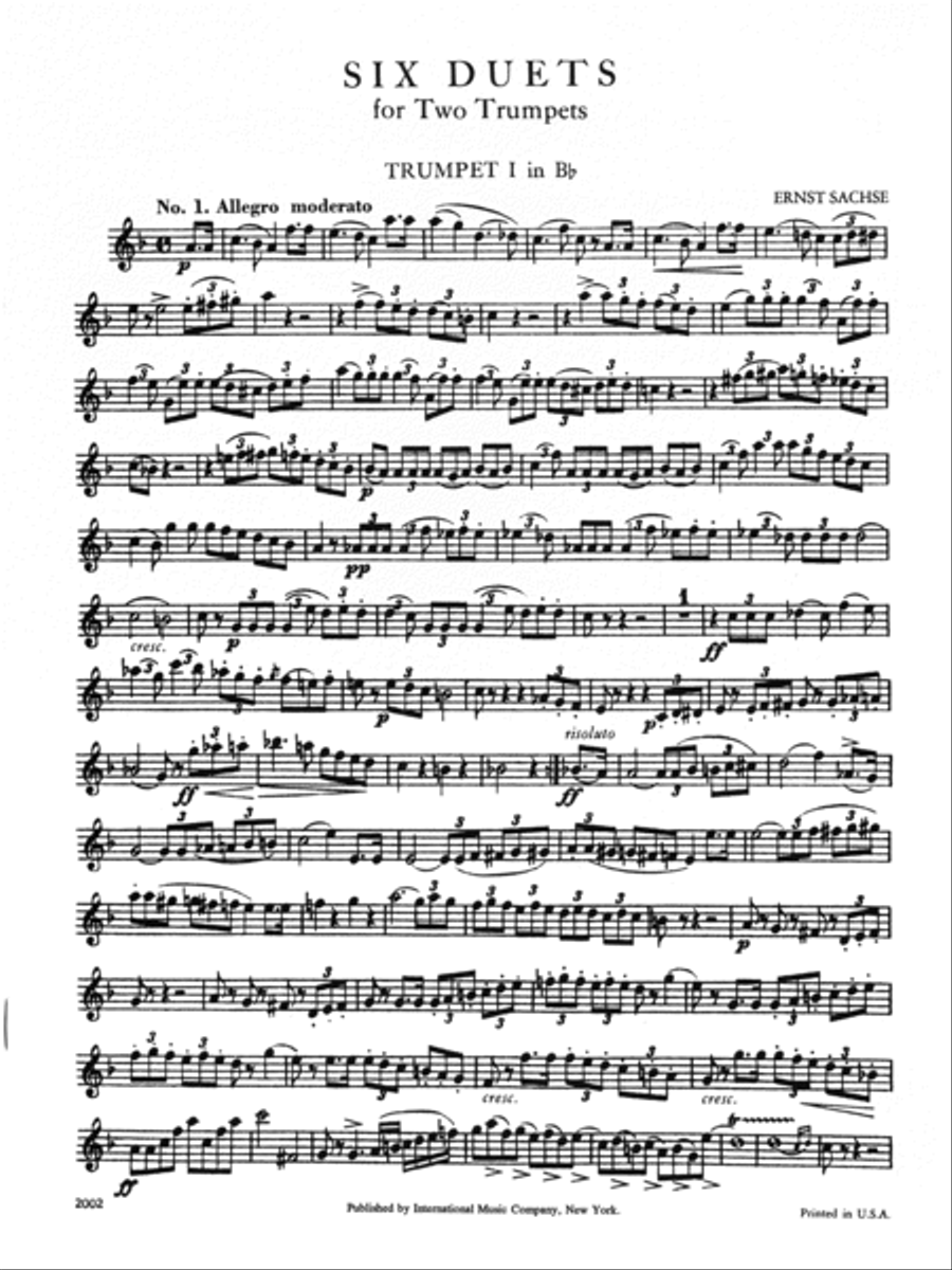 Six Duets Six Duets Trumpet Duet scores gallery preview page 2