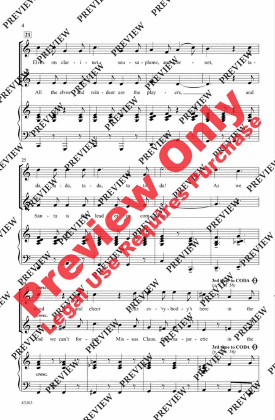 The North Pole Marching Band - SoundTrax CD (CD only) Choir scores gallery preview page 4