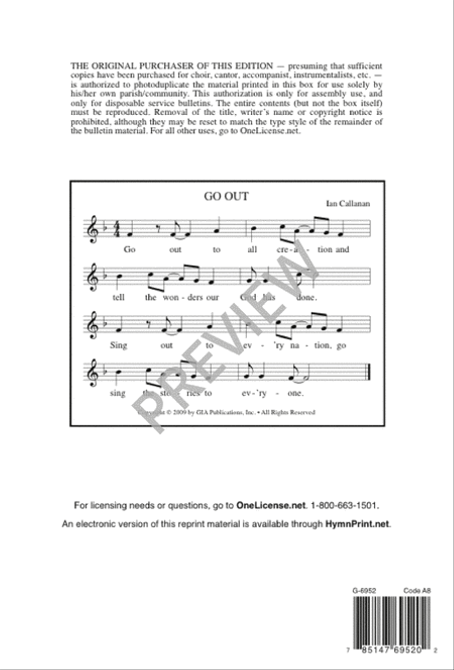 Go Out 4-Part scores gallery preview page 7